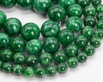 Emerald Green Color Quartz Loose Beads Round Shape 6-7mm 8mm 10mm 12mm