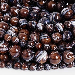 Genuine Natural Brown Trochidae Shell Loose Beads Grade AAAAA Round Shape 6MM 8MM 10MM 12MM