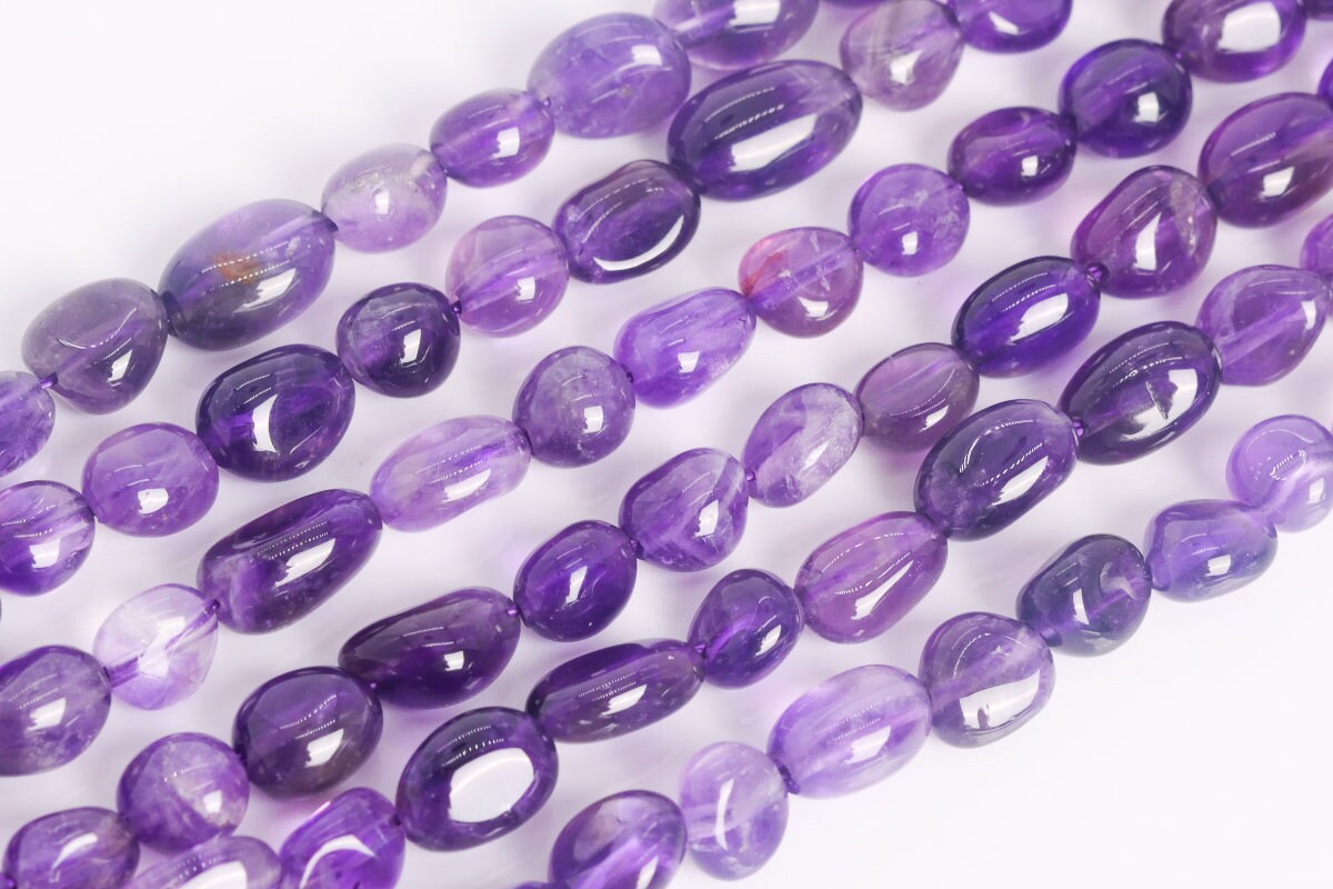 thumbnail image 2 of Wholesale Lot: 20pcs Natural Amethyst Stone Irregular Shape Charms & Pendants 2 of 5