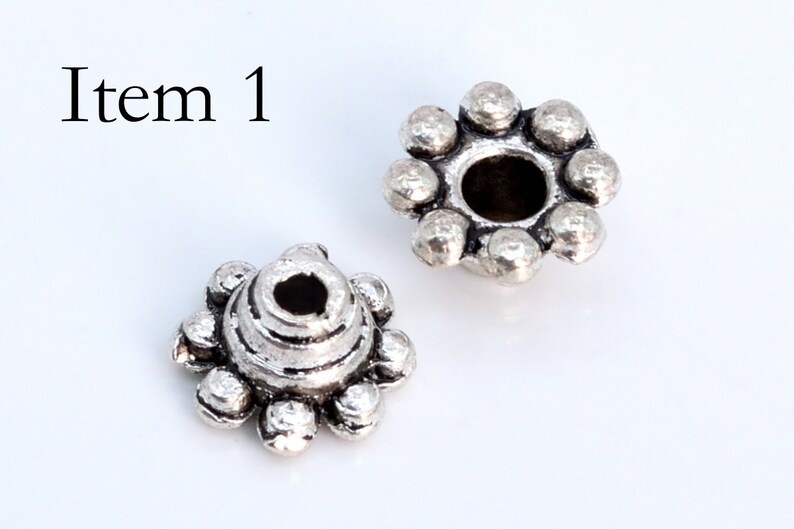 50 Pcs Bead Caps Spacers End Cap DIY Jewelry Making Antique Etsy
