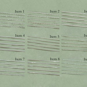 12 Inches / 1 FT Sterling Silver Chain for Jewelry Making - Cable Chain / Curb Chain / Snake Chain / Ball Chain