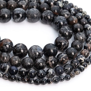 Black Sea Sediment Imperial Jasper Loose Beads Round Shape 6mm 8mm 10mm 12mm