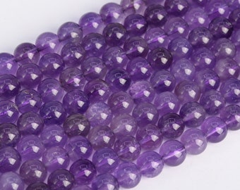 Genuine Natural Amethyst Loose Beads Grade AA Round Shape 6mm 8mm 10mm 12mm