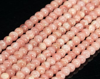 Genuine Natural Orange Pink Rhodochrosite Loose Beads Argentina Grade AAA Round Shape 3mm