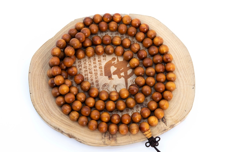 Natural Thuja Sutchuenensis Loose Beads Round Shape 6mm 8mm 10mm image 2