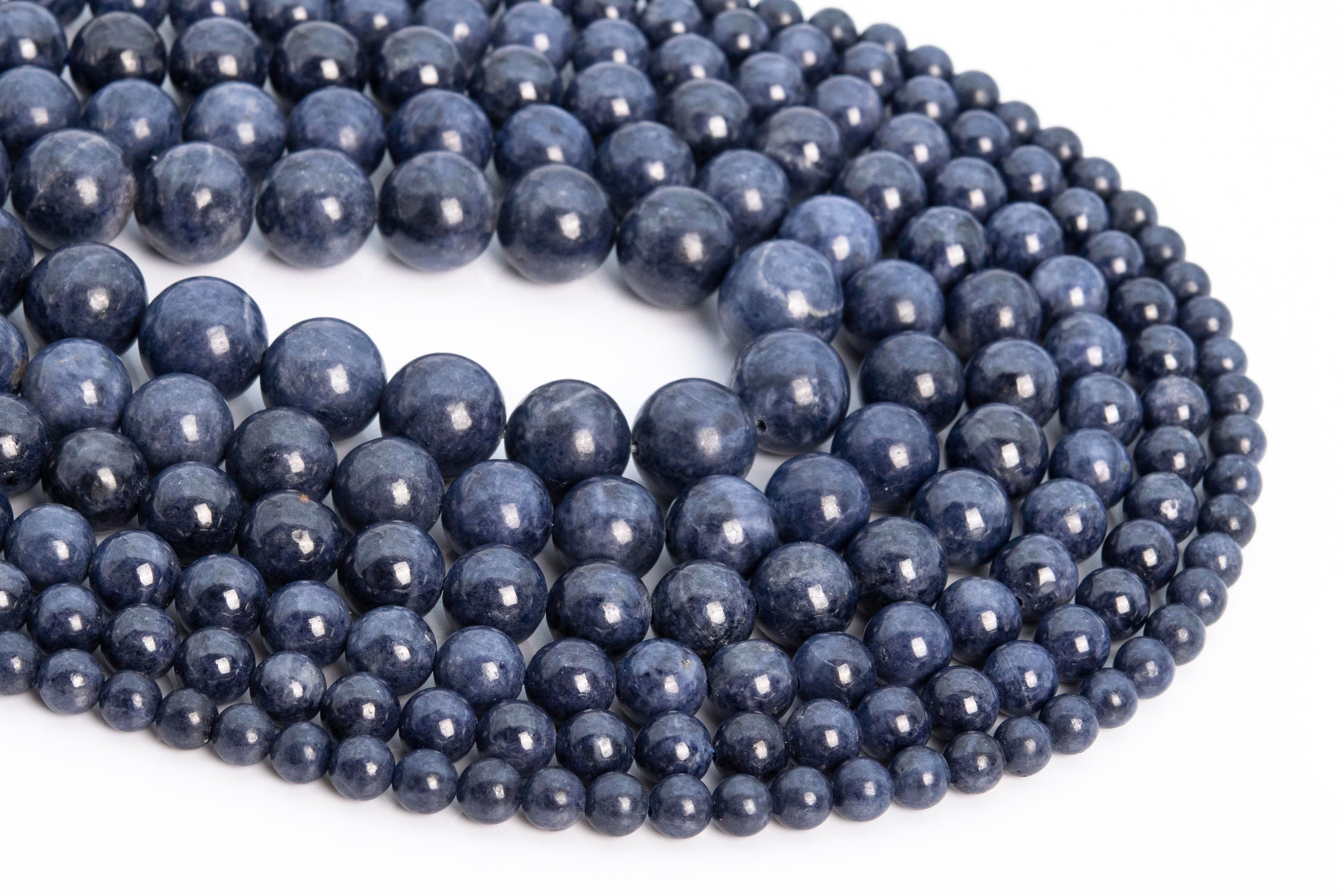 Genuine Natural Myanmar Sapphire Loose Beads Myanmar Grade AAA Round Shape 5mm 6mm 7mm 8-9mm 10mm 10-11mm