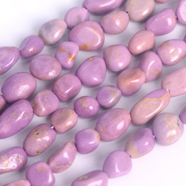 Genuine Natural Light Purple Phosphosiderite Loose Beads Grade AA Pebble Nugget Shape 6-10mm