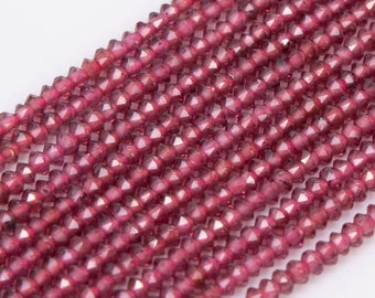 Perline Granato Demantoide Sfaccettate: Rondelle 2,25-3,25 Mm, Filo Da 40,6 Cm - Circa 29 Carati - Gems Valley