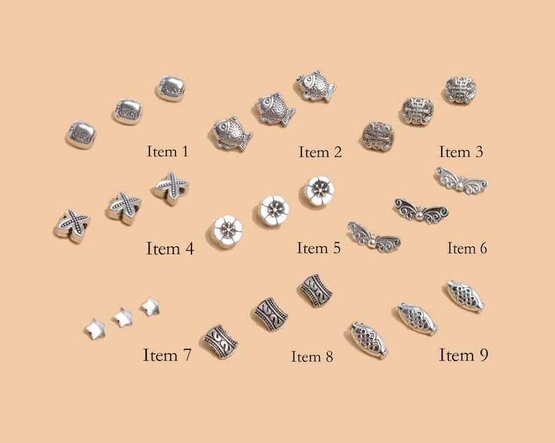 10 pcs 10x10mm Square Spacer Beads Antique Silver Tone 63585-2407