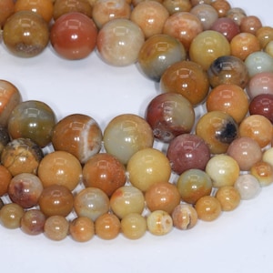 Genuine Natural Turmeric Yellow Microcline Loose Beads Grade A Round Shape 6mm 8mm 10mm 12mm