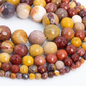 Genuine Natural Mookaite Loose Beads Micro Faceted Round Shape 6mm 8mm 10mm 12mm