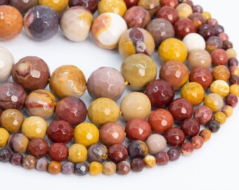 Véritable Mookaite naturel perles en vrac Micro Facettée Forme Ronde 6mm 8mm 10mm 12mm