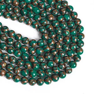 Synthetic Green Resin Sponge Quartz Loose Beads Round Shape 4mm 6mm 8mm 10mm
