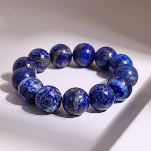 16/17/18/19/20/21/22MM Genuine Natural Sapphire Blue Lapis Lazuli AAA Round Big Size Beads Gemstone Bracelet For Man and Woman