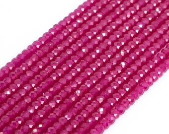 Synthetic Corundum Loose Beads Faceted Rondelle Shape 4x3mm