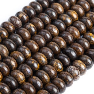 Genuine Natural Toffee Bar Bronzite Loose Beads Rondelle Shape 6x4mm 8x5mm