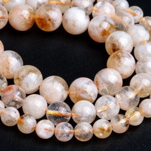 Genuine Natural Faint Yellow Citrine Loose Beads Grade AB Round Shape 6mm 7-8mm 8mm 10mm