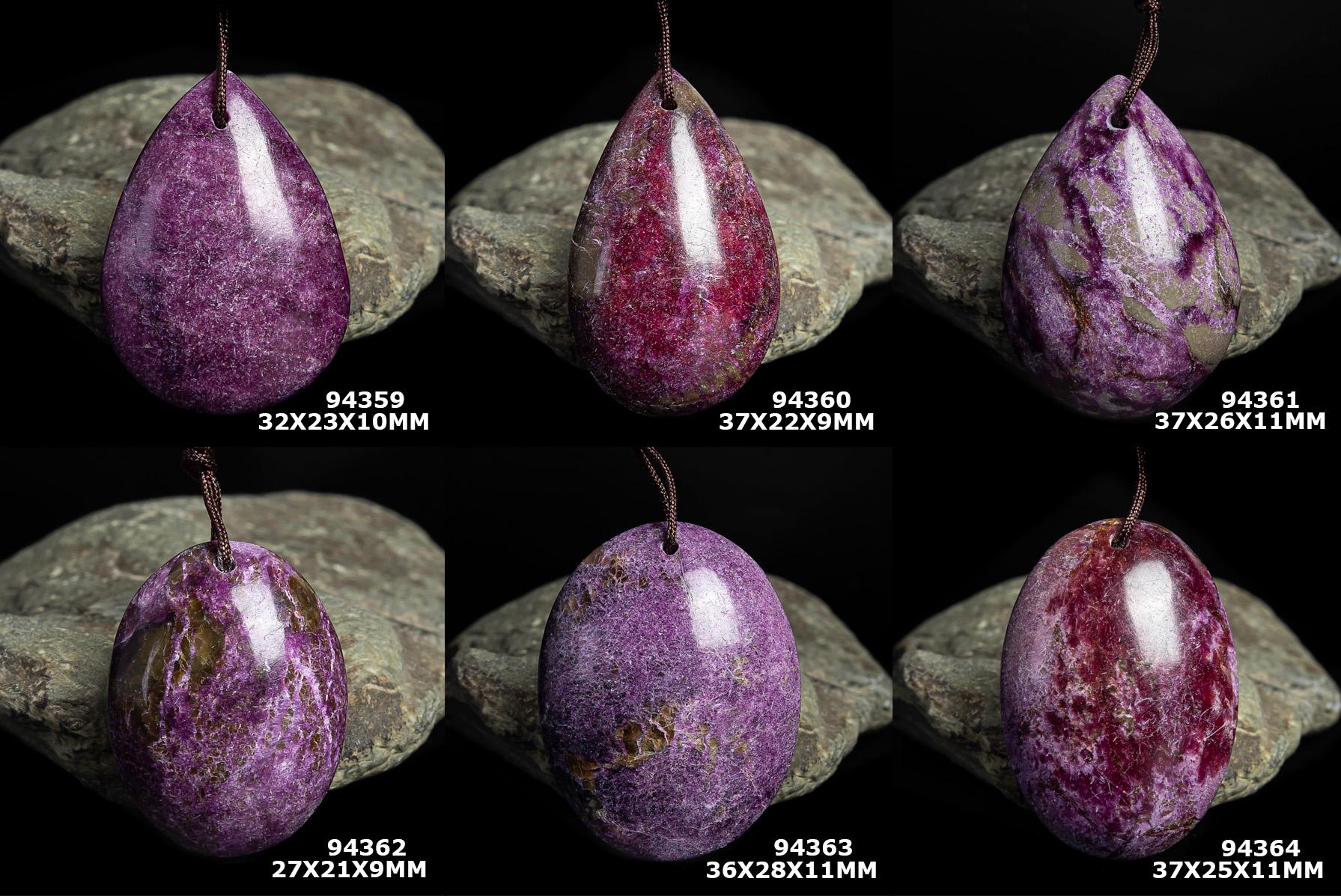 Natural Purple Ruby Zoisite Pendant-teardrop Shape Top Drilled Cabochon ...