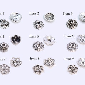 30 pcs Bead Caps Spacers End Cap DIY Jewelry Making - Antique Silver Tone