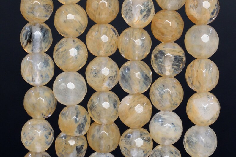 Milky Golden Quartz Loose Beads Micro Faceted Round Shape 6mm Etsy