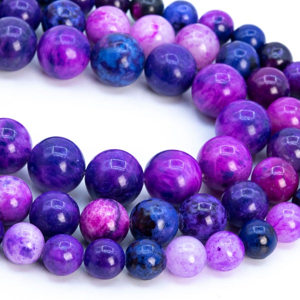 Sugilite Purple Color Jasper Loose Beads Round Shape 8mm 10mm 12mm