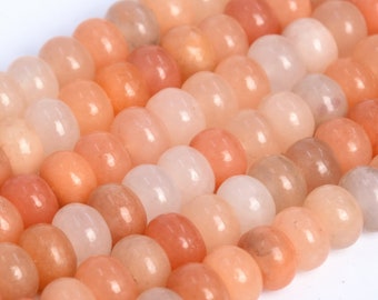 Natural Pink Aventurine Loose Beads Rondelle Shape 6x4mm 8x5mm