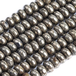 Genuine Natural Copper Pyrite Loose Beads Rondelle Shape 4x2mm