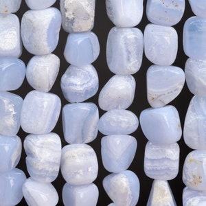 Genuine Natural Blue Lace Agate Loose Beads Grade AAA Pebble Granule Shape 3-10mm
