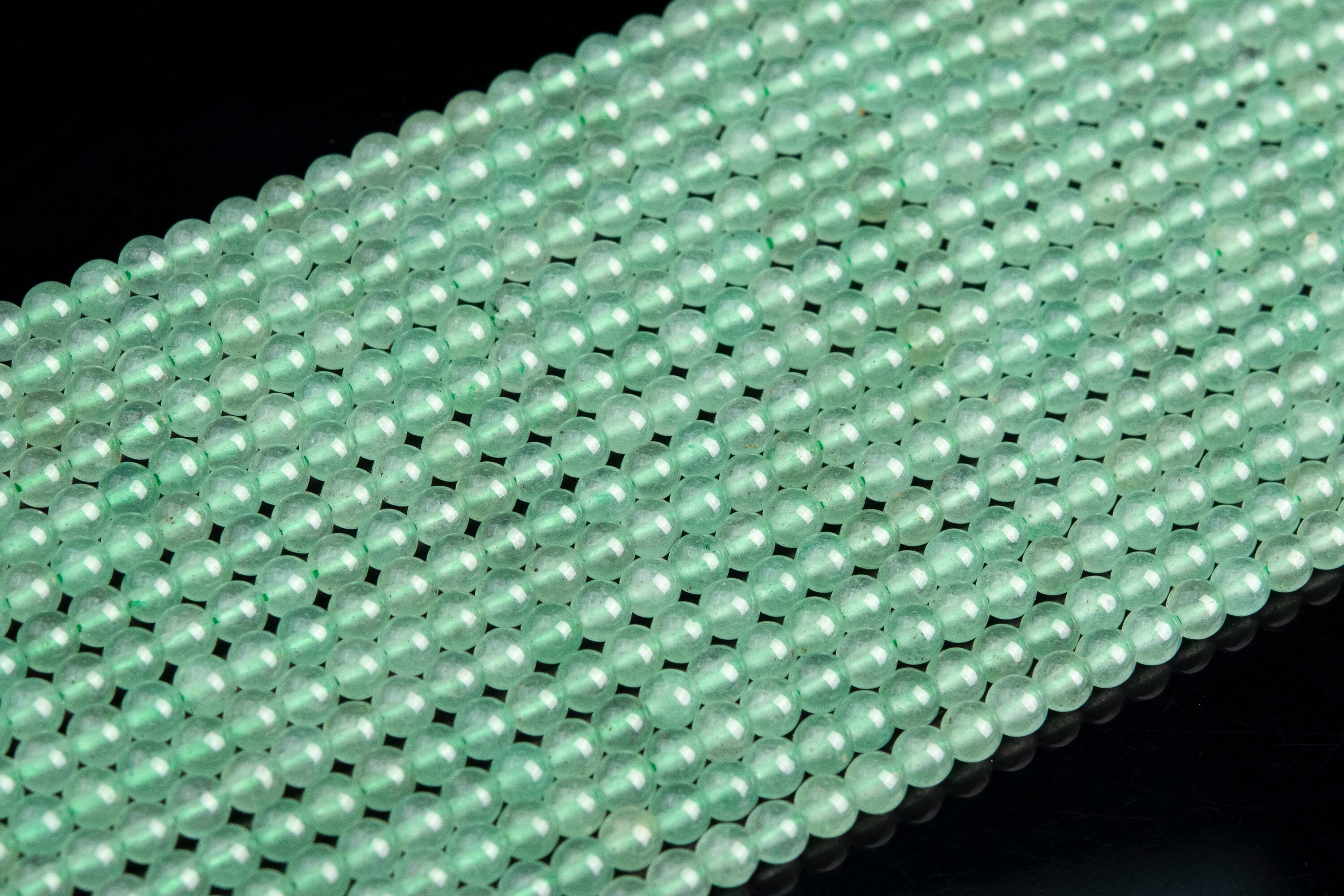 Genuine Natural Parsley Bunch Aventurine Loose Beads Round Shape 3mm 4mm
