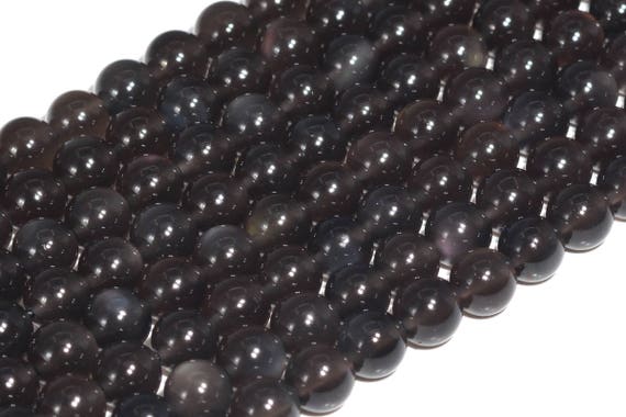 Genuine Natural Rainbow Obsidian Transparent Loose Beads Grade AAA Round Shape 8mm