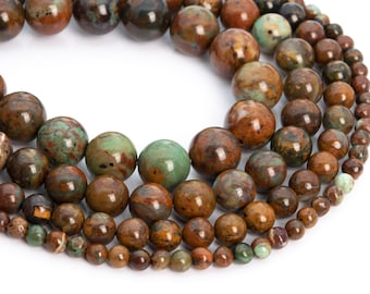 Genuine Natural Green Opal Loose Beads Africa Round Shape 6mm 8mm 10mm
