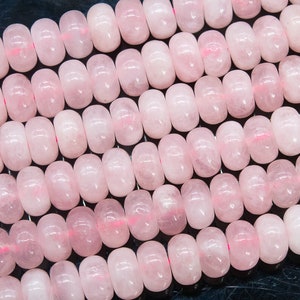 Genuine Natural Pink Rose Quartz Loose Beads Rondelle Shape 10x6MM