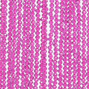 Fuchsia Quartz Loose Beads Faceted Round Shape 2MM