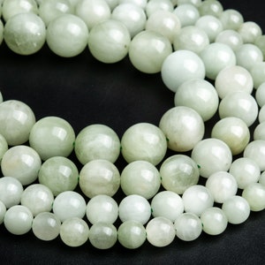 Genuine Natural Light Green Kunzite Loose Beads Grade AA Round Shape 7mm 8mm 10mm 12mm