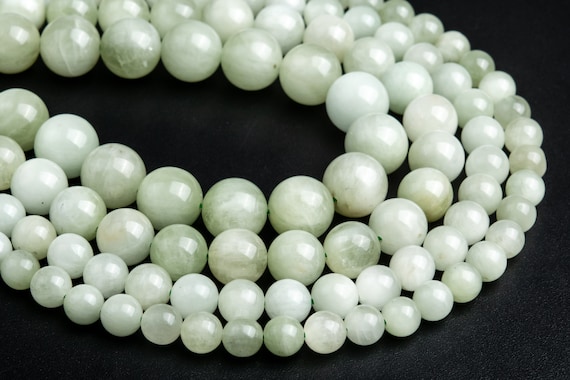 Genuine Natural Light Green Kunzite Loose Beads Grade AA Round Shape 7mm 8mm 10mm 12mm