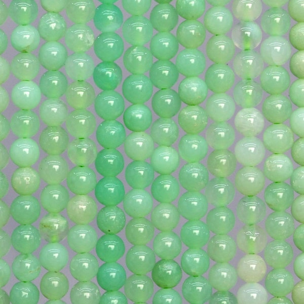 Genuine Natural Green Chrysotine Loose Beads Grade AAA Round Shape 2mm 3mm