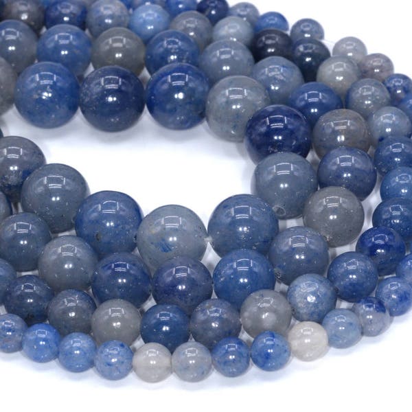 Blue Aventurine Loose Beads Round Shape 6mm 8mm 10mm 16mm