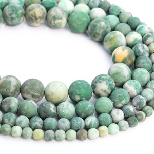 Genuine Natural Matte Qinghai Jade Loose Beads Round Shape 6mm 8mm 10mm