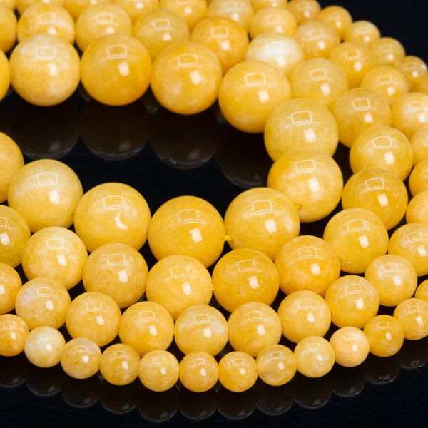 Deep Yellow Color Quartz Loose Beads Round Shape 6mm 8mm 10mm 12mm