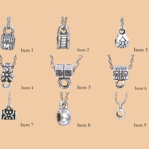 20 / 30 Stück Tube Aufhänger Bails Charm Antik Silber Charms DIY Schmuckherstellung