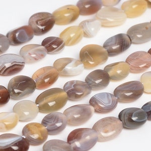 Echte Natürliche Multicolor Botswana Achat Lose Perlen Klasse AAA Pebble Nugget Form 8-10 mm