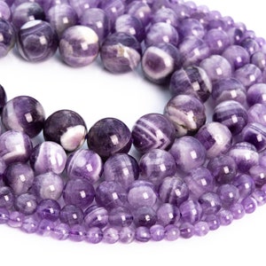 Genuine Natural Dog Teeth Amethyst Loose Beads Grade AA Round Shape 6mm 8mm 10mm 12mm