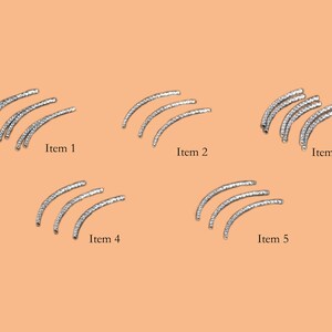 4 Pcs 1.5MM Thickness Curved Tube 925 Sterling Silver DIY Jewelry Making
