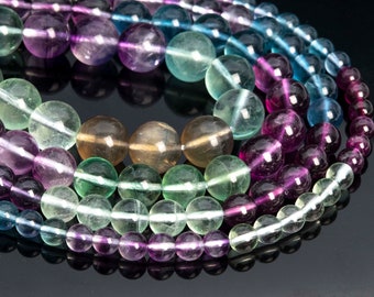 Perline Naturali In Fluorite Arcobaleno, 12 Mm, Quadrifoglio, Intagliate, Pietra Energetica, Perline Sciolte, 15,5" - Italia - Foto 4