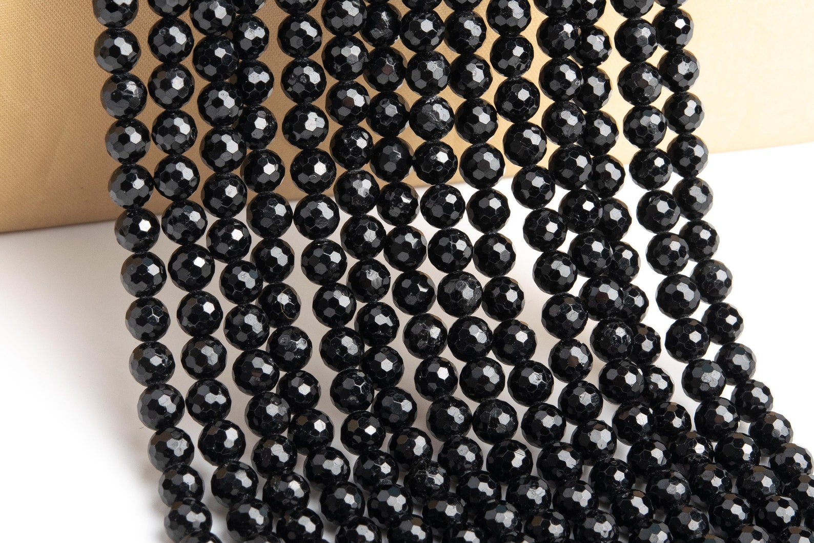 Genuine Natural Black Tourmaline Loose Beads Grade AAA Micro | Etsy