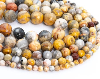 Genuine Natural Orange Cream Crazy Lace Agate Loose Beads Micro Faceted Round Shape 6mm 8mm 10mm 12mm