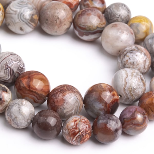 Genuine Natural Mexican Crazy Lace Agate Loose Beads Round Shape 6mm 8mm 10mm 12mm