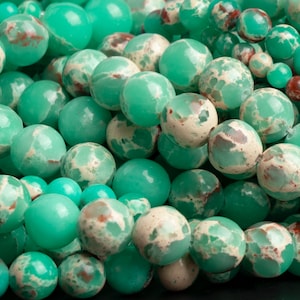 Green sea sediment Imperial Jasper Loose Beads Round Shape 4mm 6mm 8mm 10mm