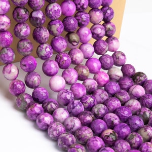 6/8/10/12MM PURPLE AFRICA SUGILITE GEMSTONE ROUND LOOSE BEADS 15 - Foto 12