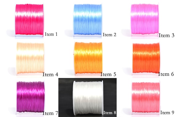 Strong Stretchy 1 Spool 60 Meters Japanese Elastic Cord / Thread Crystal String - Multiple Colors 0.8MM Thickness Beading Cord